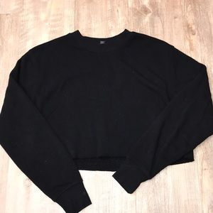 Cropped black sweater